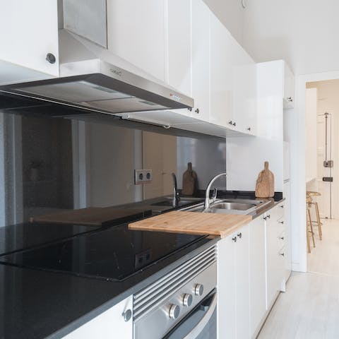Recreate your favourite tapas dishes in the ultra-sleek kitchen