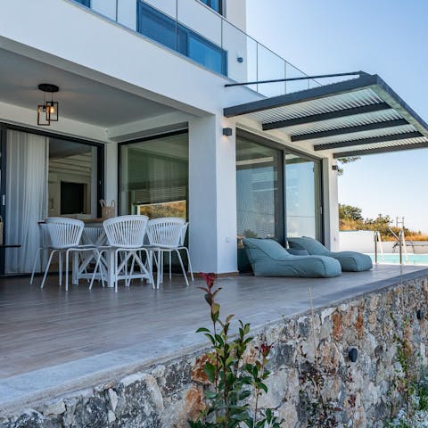 Fire up the barbecue and enjoy dinner out on the terrace