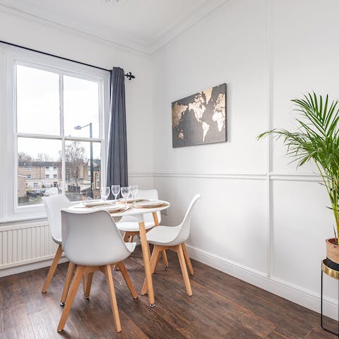 Enjoy a home-cooked meal in the open plan living area