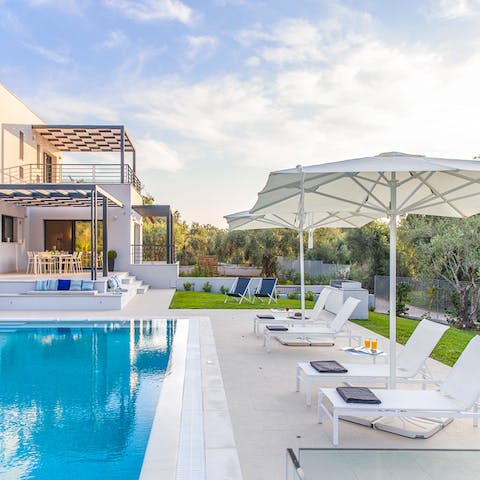 Relax by the outdoor pool terrace