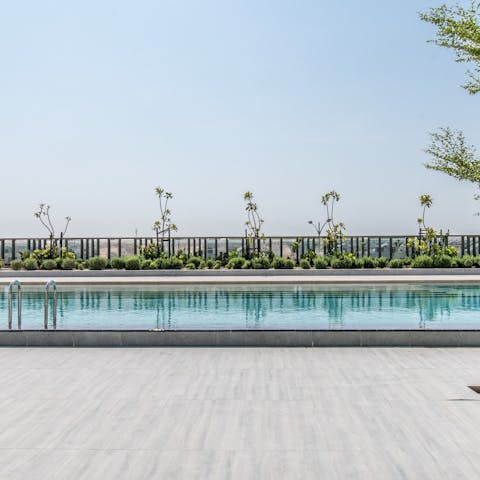 Enjoy a refreshing dip in the residents only pool