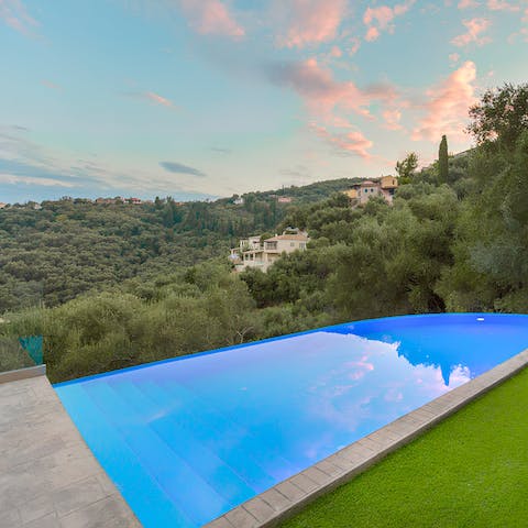 Swim in the private pool to cool off in the heat