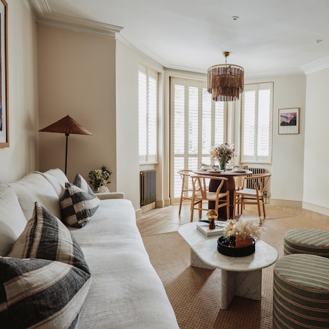 Gather for cosy movie nights or games in the living room