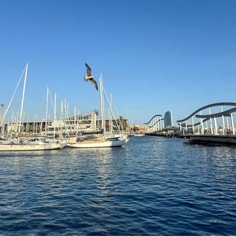 Discover Port Vell – just a two-minute walk away