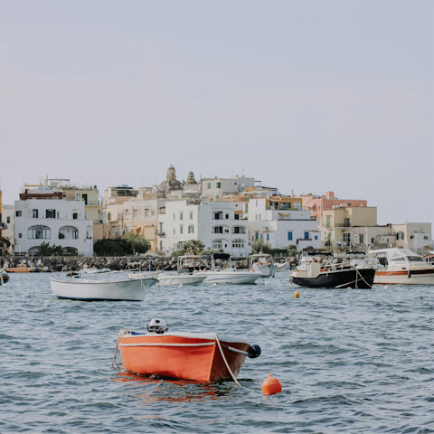 Stay just a fifteen-minute drive from Ischia Ponte