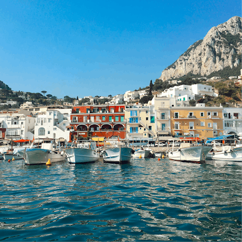 Drive over to Marina Grande and explore during the golden hour