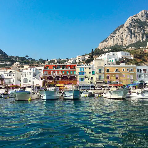 Drive over to Marina Grande and explore during the golden hour