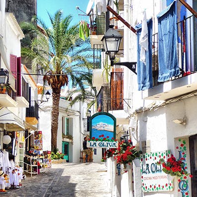 Take a twenty-five minute drive to spend the day in Ibiza Town