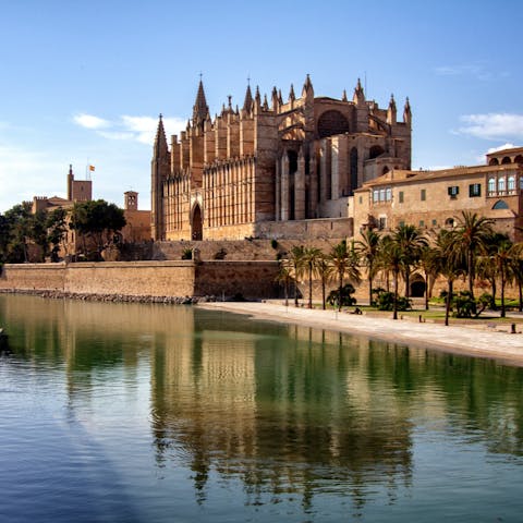 Visit the Catedral-Basílica de Santa María de Mallorca, an seven-minute walk away