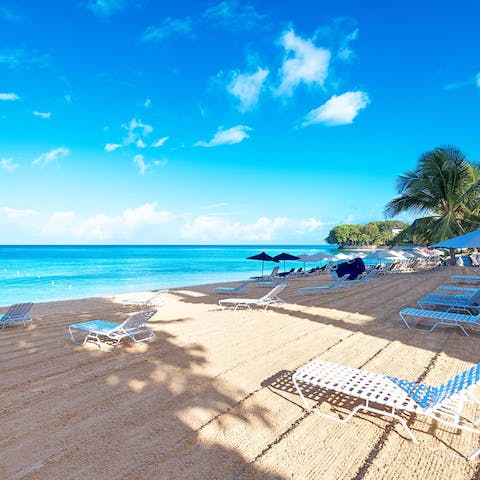 Follow the private path onto Payne's Bay Beach, right on your doorstep