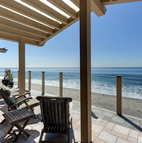 Soak up the hot LA sun on your private patio area