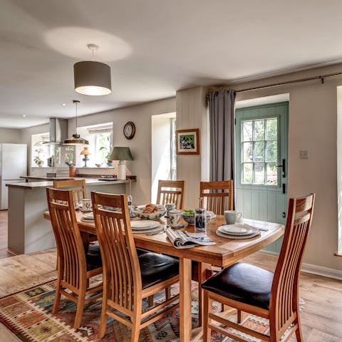 Lay the table for a lazy brunch in the elegant breakfast room