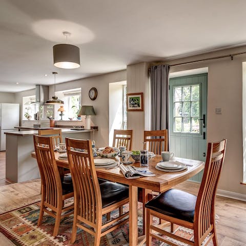 Lay the table for a lazy brunch in the elegant breakfast room