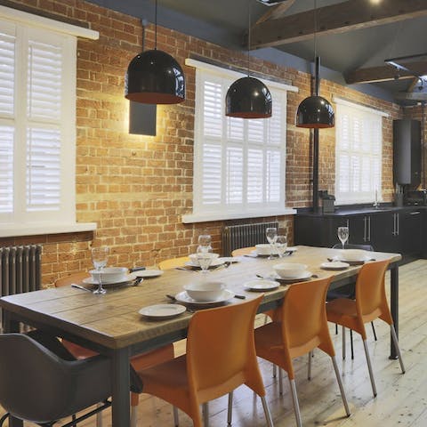 Host dinner parties in the unique, open-plan space