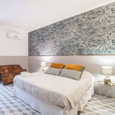 Wake up refreshed in the comfy bed