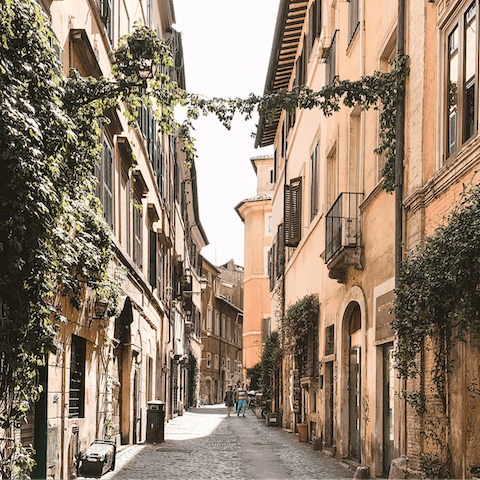 Get lost in the centuries-old streets of your Trastevere neighbourhood