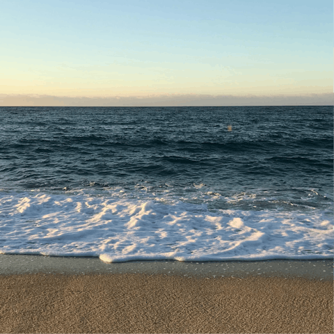 Head to the sweeping shores of Agios Fokas Beach, just a short drive away