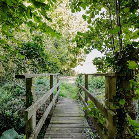 Spot wildlife on the woodland trail nature walk, located on site