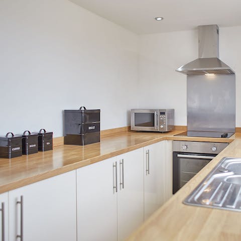 Rustle up a delicious home-cooked meal in the modern kitchen