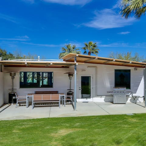 Fire up the grill for an alfresco lunch in the shade