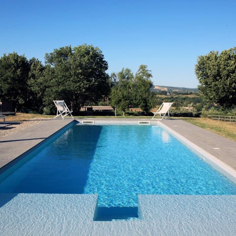 Spend blissful days lounging by the private pool