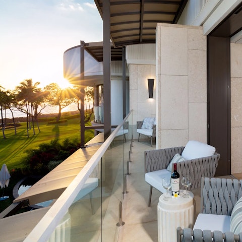 Grab a drink and head to the balcony for sunset