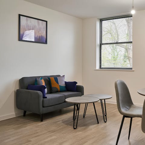 Relax over a movie or a game of cards