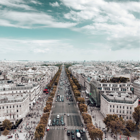 Go designer shopping on the nearby Champs-Élysées