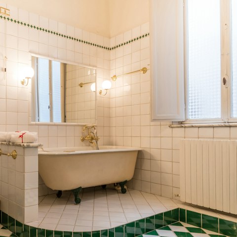 Sink into the tub after a day of exploring