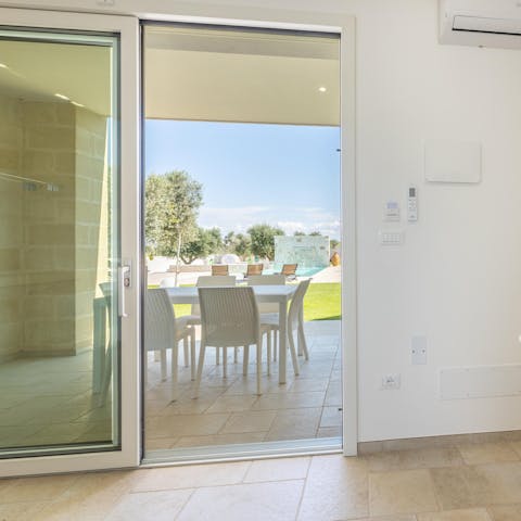 Enjoy a alfresco charcuterie board on the terrace