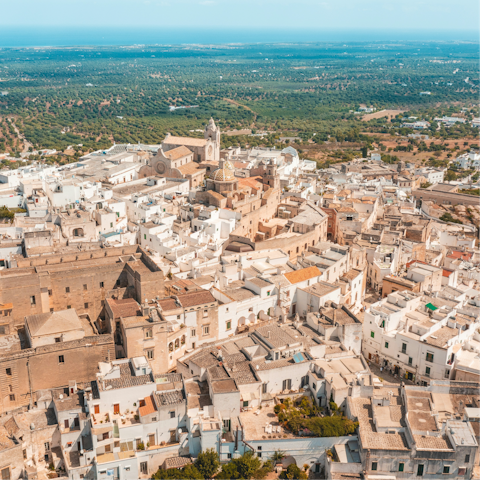 Take a scenic drive to Ostuni, just twenty minutes away