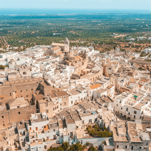 Take a scenic drive to Ostuni, just twenty minutes away