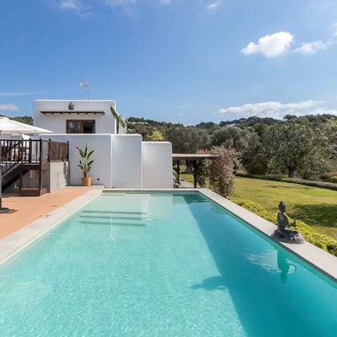 Spend blissful days lounging by the private pool