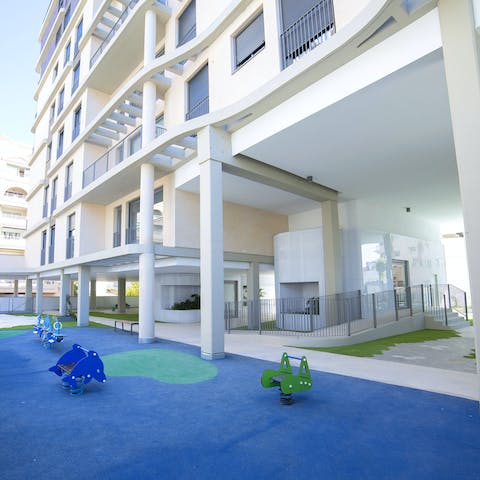 Let the little ones run wild in the onsite playground