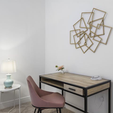 Get some work done at your dedicated desk