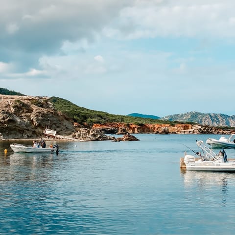 Head down to Cala Vadella Beach – it's just 600 metres away