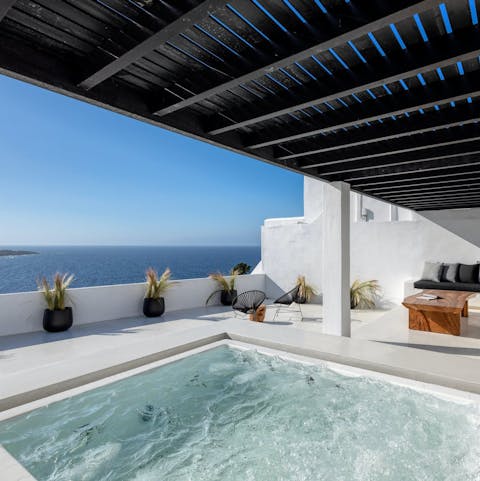 Take a dip in one of two outdoor jacuzzis