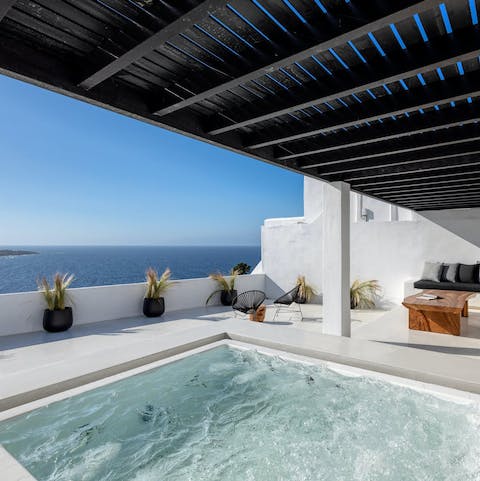 Take a dip in one of two outdoor jacuzzis