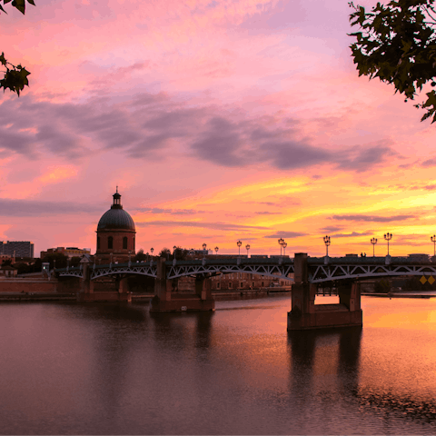 Stay in beautiful Toulouse, known as the Pink City