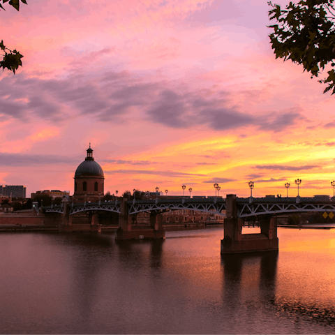 Stay in beautiful Toulouse, known as the Pink City