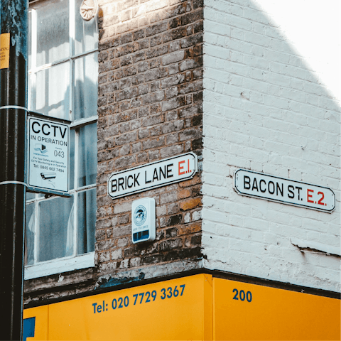 Discover vintage treasures on nearby Brick Lane