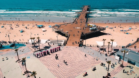 Stroll Pismo Beach's iconic pier and wide Pacific shoreline, a twelve-minute drive