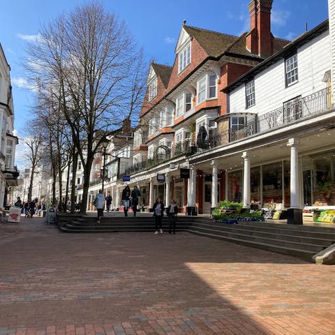 Hop over the county border and explore the historical sites of Tunbridge Wells, just over a twenty-minute drive away