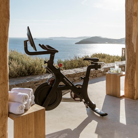 Start the day with an energising workout on the exercise bike