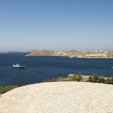 Hire a yacht through the host and explore the invitingly blue Aegean Sea