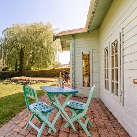 Enjoy alfresco dining on the patio