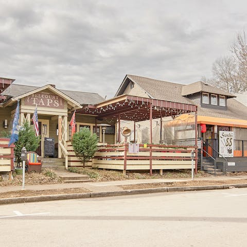 Stay in the charming Hillsboro Village, close to restaurants and shops