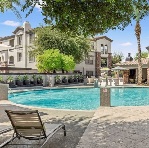 Relax by the shared pool before taking a dip
