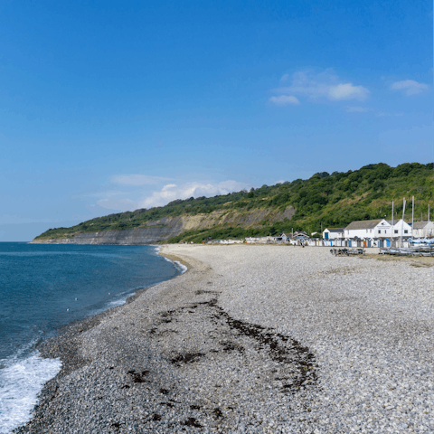 Head to the seaside town of Lyme Regis, just a twenty-minute drive away