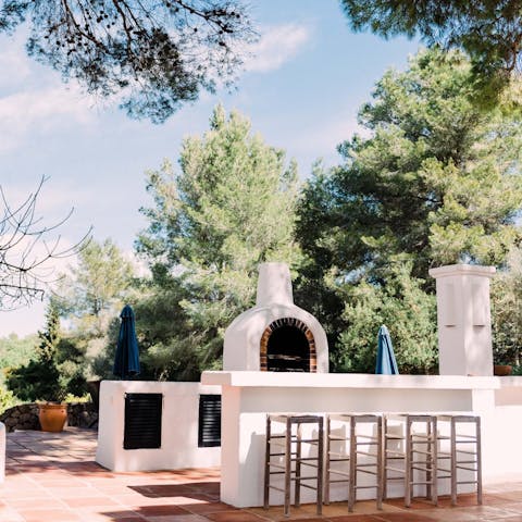 Light the barbecue and savour magical evenings on the terrace